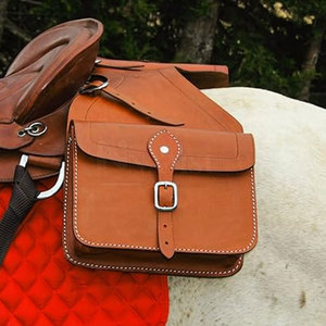 Nuevas Bolsas de Cuero de Alta Calidad para Sillín de Caballo, Teñidas en Color Liso, con Logotipo Personalizado, Servicio OEM Disponible - Product Image 3