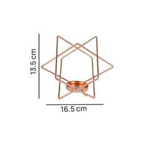 Geometric Brass <b>Tea</b> Light Holder Heat Resistant Home Decoration - Product Image 3