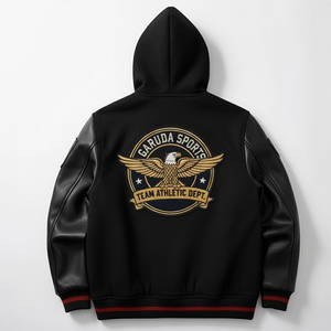 Best Manufacturer <b>And</b> Supplier Unique Design Hooded <b>Varsity</b> <b>Jackets</b> For Men High Quality Men College Letterman <b>Varsity</b> <b>Jacket</b> - Product Image 3