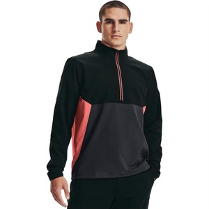 Blouson bomber pour homme coupe régulière, coupe-vent, à capuche, quart de zip, séchage rapide, décontracté, sportif, respirant, pour l'automne, en polyester - Product Image 2