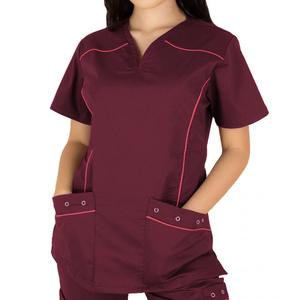 Wholesale Factory Custom Medical <b>Scrubs</b> Uniforms V-Neck Design for Men Women Nurse Doctor OEM Logo Medical Tops - Product Image 1