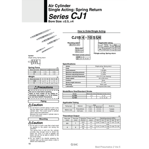 Cilindro de aire SMC Pneumatics, piezas neumáticas - Product Image 1
