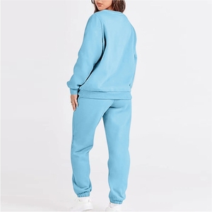 Conjunto Deportivo de Invierno para Mujer, Chaqueta con Cierre y Pantalones Jogger de Forro Polar, Conjunto de Dos Piezas Cálido, Venta al Por Mayor - Product Image 3
