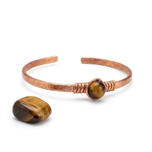High Quality Pure Copper <b>Bracelet</b> Handmade Twisted Wire Jewelry Solid Metal Cuff Bangle Adjustable Kada For <b>Men</b> Women Bangle - Product Image 4