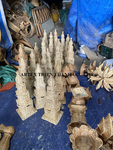 New Arrival Natural <b>Rattan</b> Pagoda Decorative Ornament for Home Decor Wicker Style OEM Manufacturer - Product Image 3