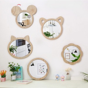 Round Natural Wood Hanging Wall <b>Mirror</b> Kids Room Decor Nursery Baby Room Decorative <b>Mirror</b> for Home Bulk Supply - Product Image 1
