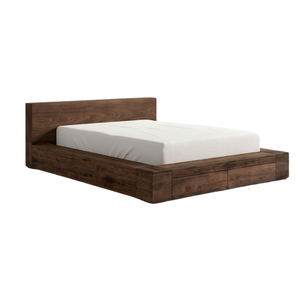 Base de Cama Moderna de Madera de Teca Sólida con Cajones de Almacenamiento, Muebles de Dormitorio King/Queen - Product Image 2