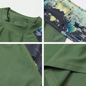 Men Rash Guard <b>Compression</b> T <b>Shirt</b> Short Sleeve Swim <b>Shirt</b> UV Protection Quick Dry Custom Branding OEM - Product Image 6