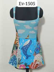 Hand Beaded Embroidered <b>Tummy</b> <b>Control</b> One Piece Backless Ruched Solid Spandex Swimwear party short dress Swimwear party - Product Image 1