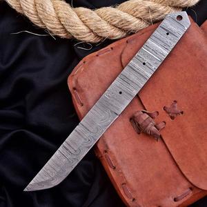 Kit de fabricación de cuchillos DIY con hoja Tanto de acero de Damasco forjado a mano, hoja completa, punta caída, hojas en bruto, afiladas como una navaja, semiterminadas, OEM/ODM 1 - Product Image 1