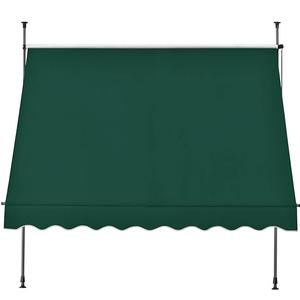 Balcony Door Terrace White Aluminum Steel Frame Polyester Application Hand Crank Outdoor Garden Clamp <b>Awning</b> Height Adjustable - Product Image 1