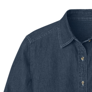 Long Sleeve <b>Linen</b> Vintage Crest Shirt Embroidered Button Down Women Casual <b>Top</b> Navy Blue Greek Sorority Apparel Spring - Product Image 6