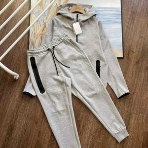 New Trending Custom Logo Tech Fleece Tracksuit Men's Jogging Two Piece Set Suit Sportswear Casual Tracksuit Men Suits - Product Image 6