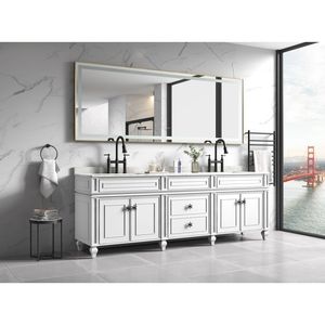 Specchio LED da Bagno 118 x 36 Pollici, Montaggio a Parete, Cornice in Alluminio, Antiappannamento, Memoria, 3 Colori, Dimmerabile a Regolazione Continua - Product Image 6