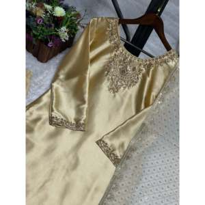 Women's Fancy <b>Top</b>-Bottom and Dupatta Set with Elegant Embroidery Sequence Work - Product Image 5