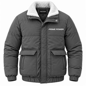 New Design 2026 Custom <b>Shearling</b> Collar Puffer Jacket Winter Padded <b>Coat</b> Wholesale Insulated Bomber Outerwear Manufacturer - Product Image 6