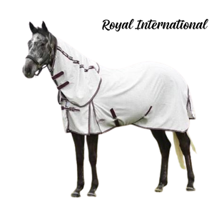 Couverture anti-mouches pour cheval avec protection du cou |   Couverture d'été en maille respirante |   Tapis léger anti-insectes pour enclos de pâturage - Product Image 2