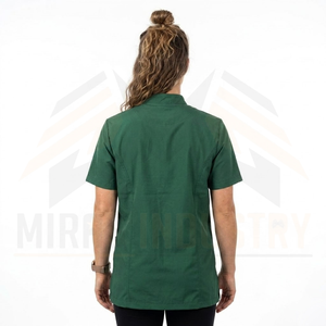 Overol de Trabajo Unisex Verde de Manga Corta, Impermeable, con Protección Contra Agujas, Fusión Sin Costuras, con Bolsillos Delanteros, Transpirable, de Poliéster - Product Image 3