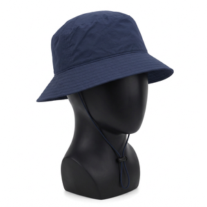 Unisex Fisherman Bucket <b>Hat</b> Solid Navy Blue Nylon Wide Brim Casual Outdoor Streetwear Fashion Adult Spring <b>Summer</b> - Product Image 5
