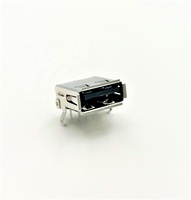 Conector USB 2.0 Hembra Tipo Stock 1x1 de 90 Grados DIP 4 Posiciones para Soldar/Prensar, Compatible con RoHS, Marca LITE, Montaje SMT para PCB