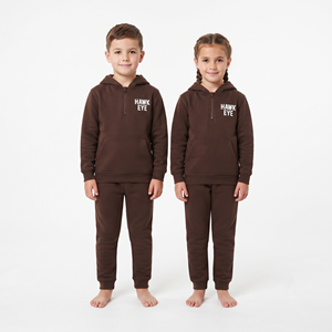 Conjunto Deportivo Infantil de Dos Piezas con Sudadera con Capucha y Cierre de Cremallera y Pantalones Jogger, Ropa Deportiva Informal para Niños Unisex - Product Image 5