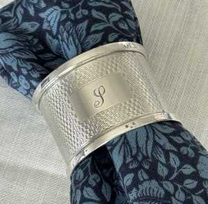 Anneau de serviette en argent de qualité alimentaire, forme ronde, motifs personnalisables, porte-serviettes pour la décoration de la table à manger - Product Image 6