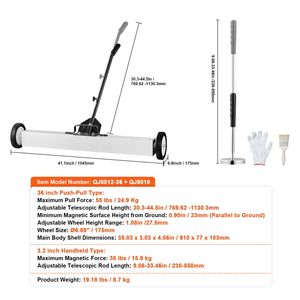 Separatore Magnetico a Ruota da 36 Pollici, Capacità 55 Libbre, Manico Telescopico Regolabile, Forte Magnetismo - Product Image 4