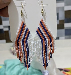 Boucles d'oreilles multicolores style bohème en perles de verre Miyuki, pendantes, tendance, pour femme, idéales pour les soirées bohèmes - Product Image 4