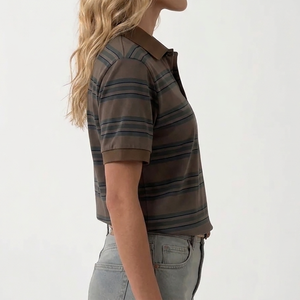Camiseta polo de movimiento activo para mujer, de algodón con doble costura, ropa profesional, camiseta polo ligera para mujer - Product Image 3