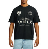Customized OEM ODM Avirex Men's <b>Black</b> Short Sleeve T-Shirt O-Neck Casual Printed Letter Logo Regular Fit Jersey 100% Cotton - Product Image 3