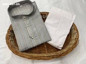 High Quality Pure Cotton with Weaving Lining Readymade <b>Kurta</b>-Cotton Payjama Collection Online Shopping India At Wholesale Rate - Product Image 5