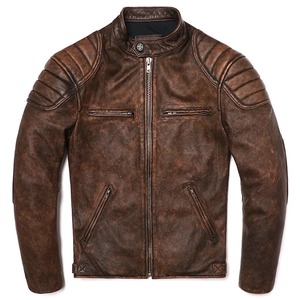 Clush 2026 Men's Coated <b>Leather</b> <b>Jacket</b> Stand Collar Linen-Lined Plus Size Streetwear <b>Winter</b> Custom Made - Product Image 1