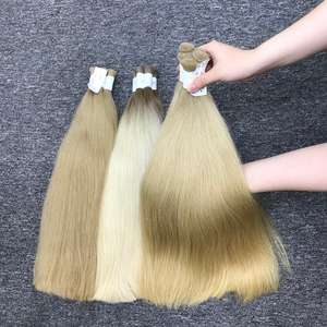 Haute Qualité Double Machine Trame Vierge Qualité Extensions De Cheveux Humains Vietnamiens Tissage De Cheveux En Vrac - Product Image 2