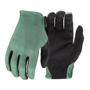 Guantes deportivos para bicicleta, color negro, verde, con lunares, transpirables, de poliéster, hasta la muñeca, para ciclismo - Product Image 4