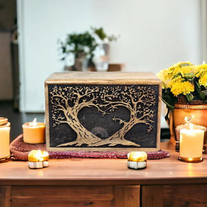 Cheap Handmade Wooden Keepsake <b>Box</b> for Jewelry, Trinkets, Accessories and Precious <b>Memories</b> with Rustic Antique Style - Product Image 5