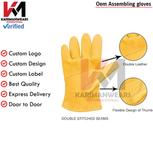 Guantes de Trabajo Profesionales Resistentes a Cortes, Palma Reforzada, Guantes de Seguridad Duraderos, Ajuste Cómodo para Tareas Mecánicas - Product Image 3