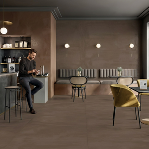 กระเบื้องพอร์ซเลนเคลือบเงา Febrico Brown Cement Look ขนาด 600x1200 มม. หนา 20 มม. สำหรับตกแต่งภายในและภายนอกอาคาร รุ่นพรีเมียมทันสมัย - Product Image 5