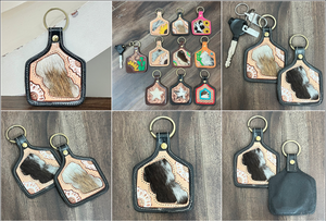 Manufacturer Wholesale Genuine Cowhide <b>Leather</b> <b>Keychain</b> Holder Hand Tooled Floral Design Rustic Key Ring Accessory for Unisex - Product Image 3