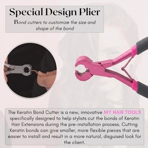 Herramienta para Remover Extensiones de Cabello, Cortador de Queratina, Alicates de Acero Inoxidable con Doble Resorte y Agarre Suave para Estilistas de Salón - Product Image 4