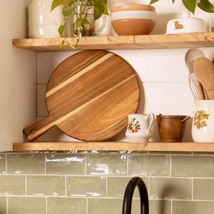 Planche à découper en bois rond naturel - Facile à nettoyer - Product Image 4