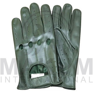 Leather Driver Work Gloves With Strap Comfort And Abrasion Resistance Working Driving Gloves for unisex - Product Image 2