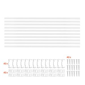 Lot de 10 profilés en aluminium LED en forme de V de 2 m (6,6 pi) avec couvercle laiteux et clips de fixation pour bande lumineuse LED - Product Image 1