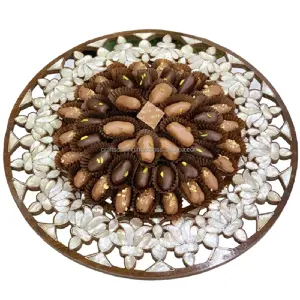 Fabrika satış ramazan Eid hediye Squire akasya ahşap paspas kakma çikolata hizmet tepsi anne inci tarafından hindistan'dan el sanatları arayarak