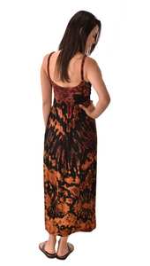 Robe maxi bohème peinte à la main, tie-dye, en rayonne et élasthanne, idéale pour les festivals - Product Image 2