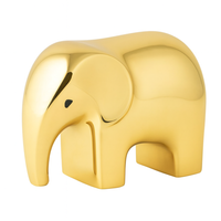 Cadeaux souvenirs promotionnels sur le thème de l'amour, figurines d'animaux en laiton 3D personnalisées plaquées or, impression sérigraphique JIN