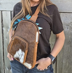 Leather Hair On <b>Sling</b> Bag Cowhide Crossbody Purse Women Handbag Designer <b>Shoulder</b> Bag Luxury Travel LHSB-0009 - Product Image 2