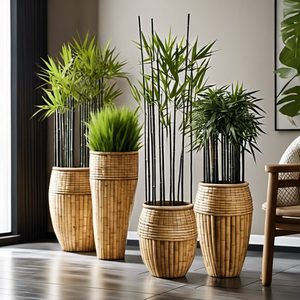 Maceta Decorativa de Bambú Ecológica para Plantas de Interior |   Aqdus Saleem - Product Image 1