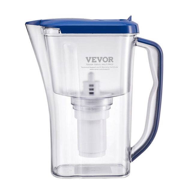 9 Cup Water Filter Pitcher 40 Gallons BPA-Free Household Use