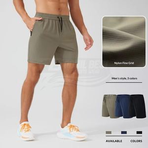 Men's Solid Color Breathable Quick Dry Polyester <b>Knee</b>-Length Bermuda Shorts Drawstring Closure Elastic Waist Casual Outdoor Wear - Product Image 2