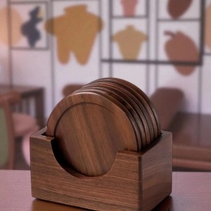 Juego de Posavasos de Madera de Excelente Calidad para Café, Té y Cerveza con Acabado Pulido Suave, Disponible para Suministro Mundial - Product Image 5